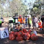 TNAT Members and Volunteers, on Clean Up Australia Day, picking up rubbish at Dawn Atwell Reserve